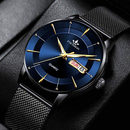 Relógio Masculino Luxo Pulseira de Malha com Calendário - ConradWatch | Dom Conrado
