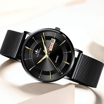 Relógio Masculino Luxo Pulseira de Malha com Calendário - ConradWatch | Dom Conrado