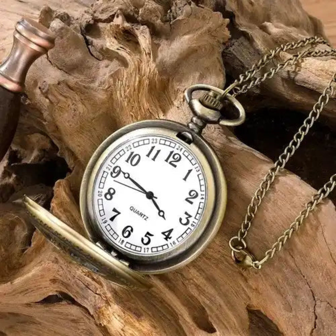 Relógio de Bolso Bronze Estilo Antigo Vintage Chumbo 3D | Dom Conrado
