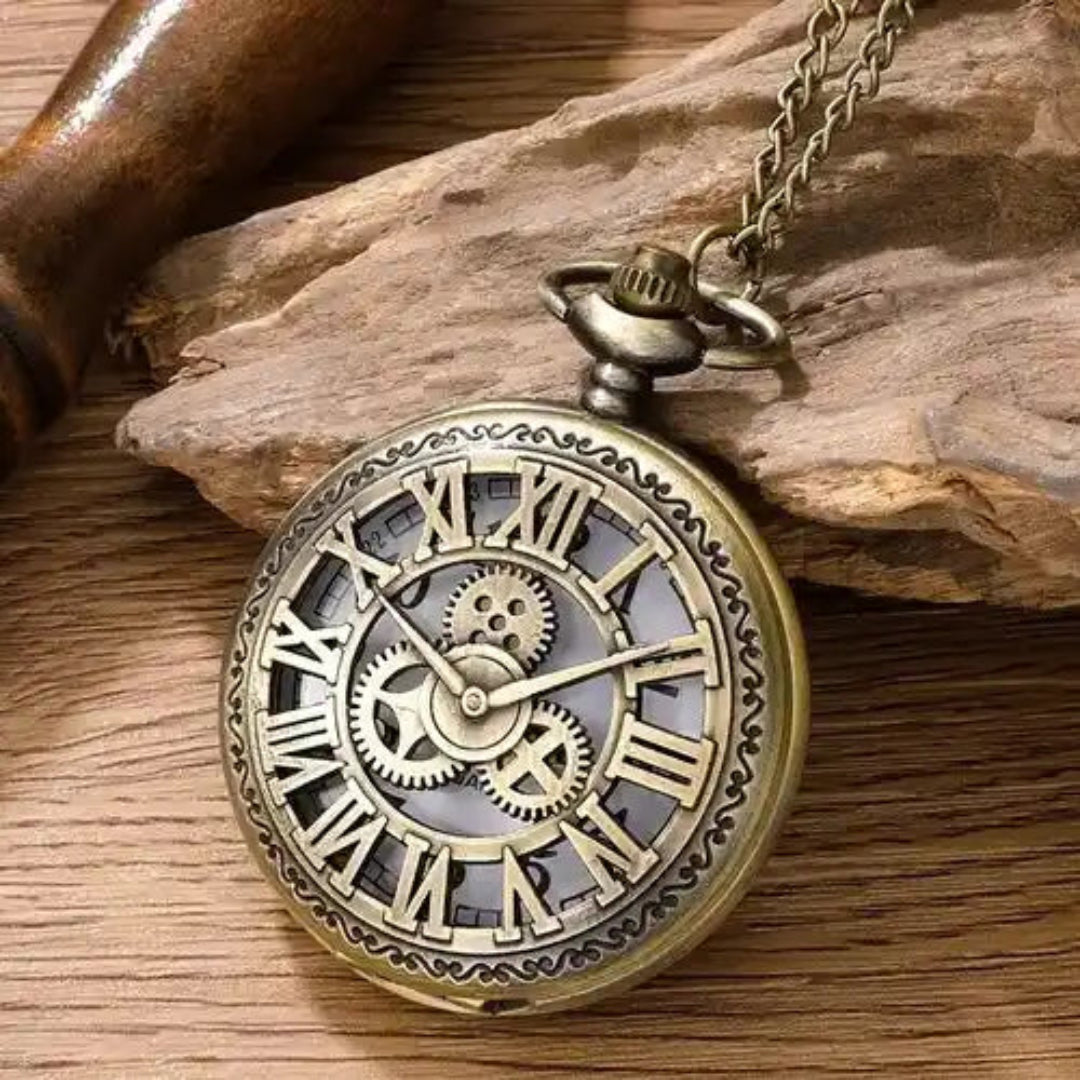 Relógio de Bolso Bronze Estilo Antigo Vintage Chumbo 3D | Dom Conrado