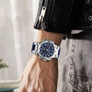 Relogio Masculino Digital Dual Display - Petrix | Correia de Silicone Azul | Dom Conrado