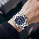 Relogio Masculino Digital Dual Display - Petrix | Correia de Silicone Azul | Dom Conrado