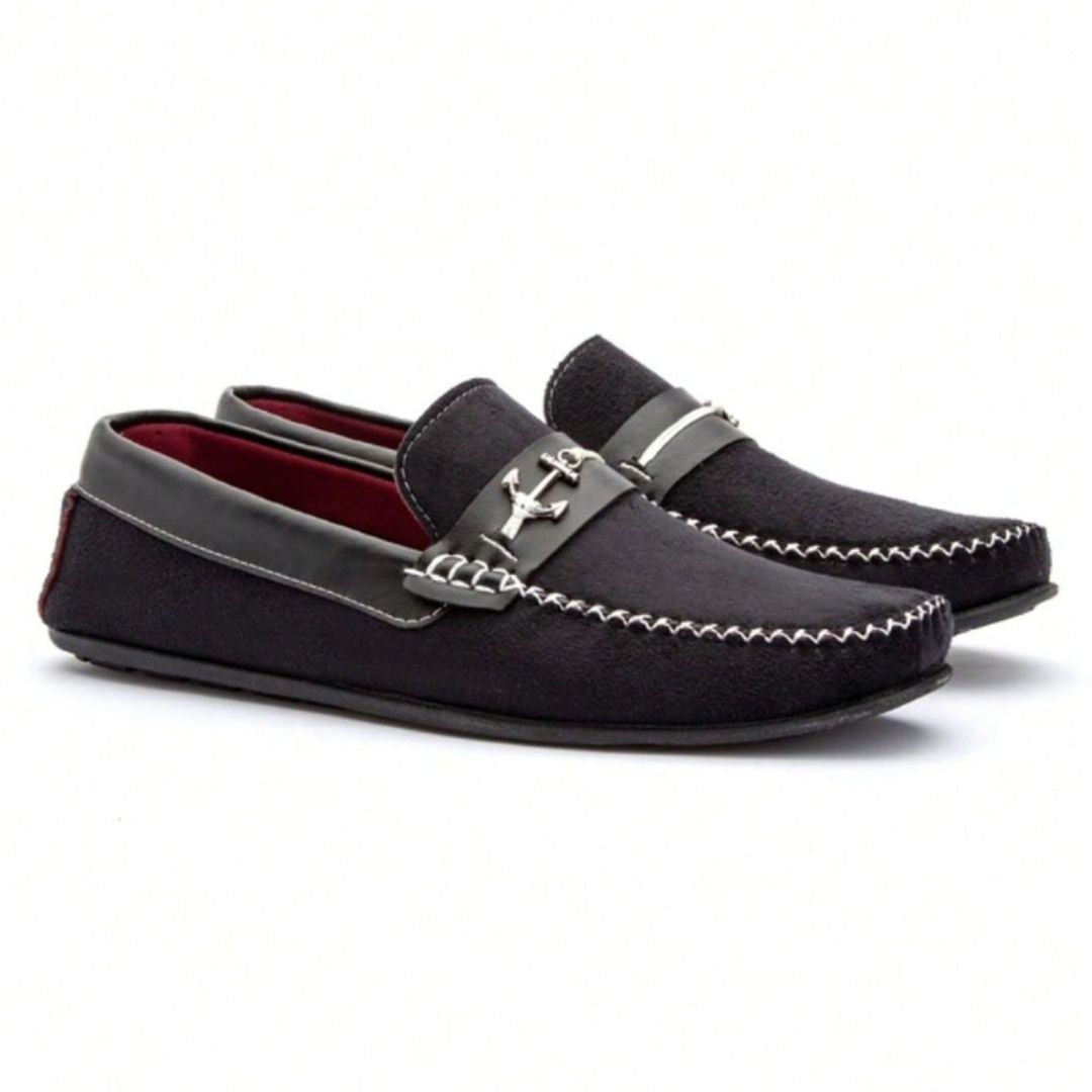 Sapato Mocassim Masculino de Camurça Sintética - Dwight - Dom Conrado