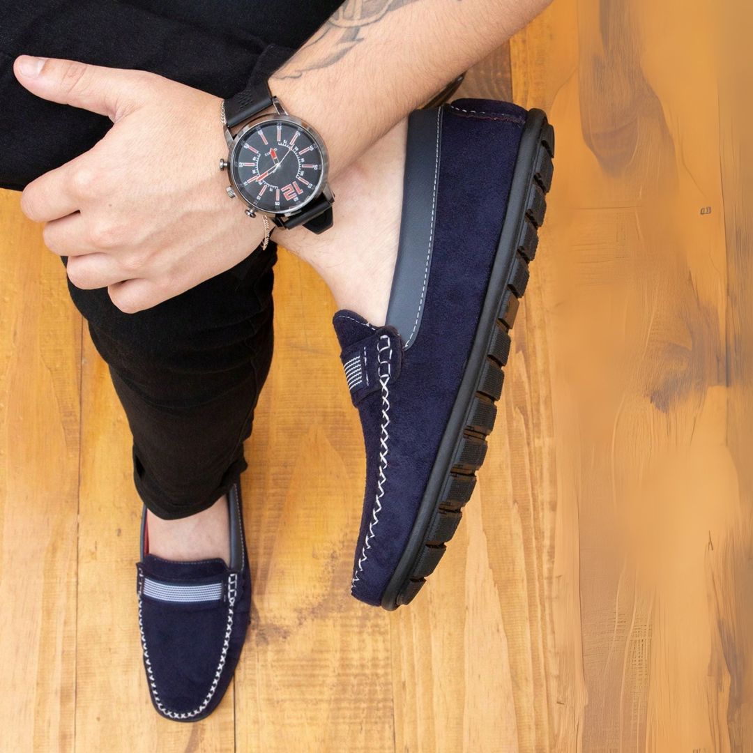 Sapato Mocassim Masculino de Camurça Sintética - Dwight - Dom Conrado