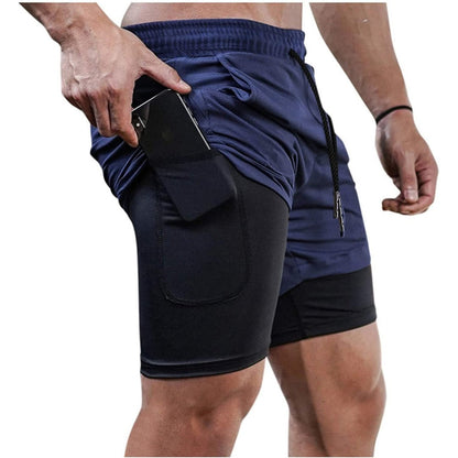 Shorts 2 em 1 Sport Fit Dry Fit com Elastano e Proteção UV - Dom Conrado