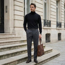 Suéter Masculino Gola Alta em Malha Fina Premium - Modelo Christian - Dom Conrado