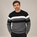 Suéter Masculino Listrado Mirio – Tricô Elegante para Inverno