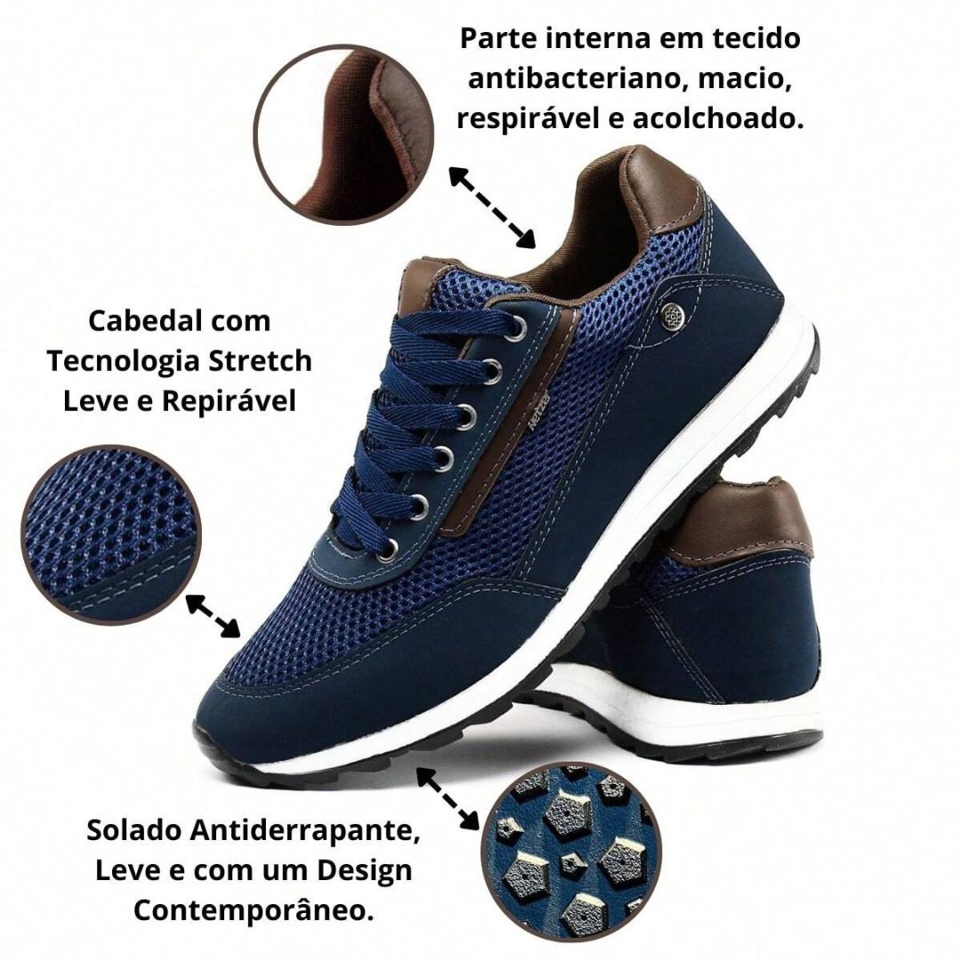 Tênis Masculino Prime - Chinelo e Cinto de Brinde