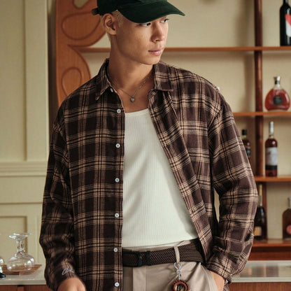 Camisa Xadrez Algodão Oversized - Oliver