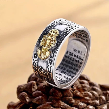 Anel Masculino Feng Shui Pixiu