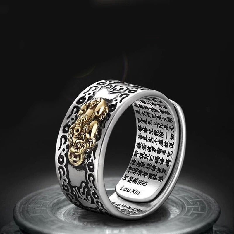 Anel Masculino Feng Shui Pixiu