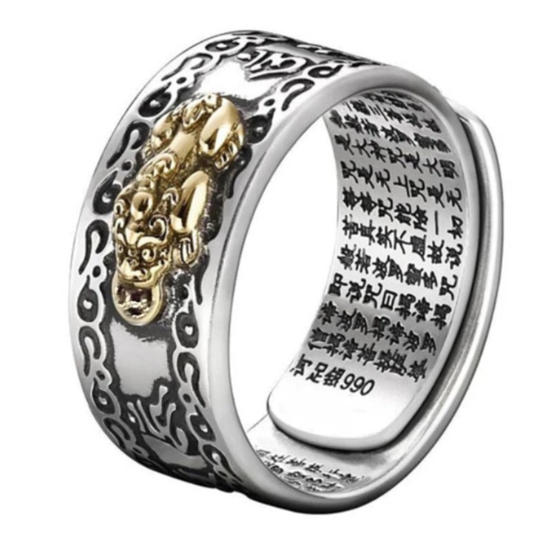 Anel Masculino Feng Shui Pixiu