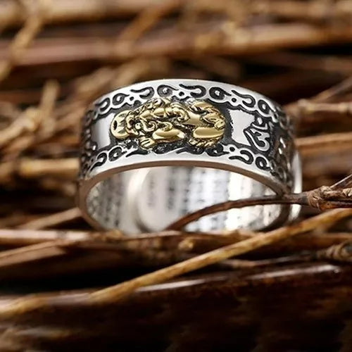 Anel Masculino Feng Shui Pixiu