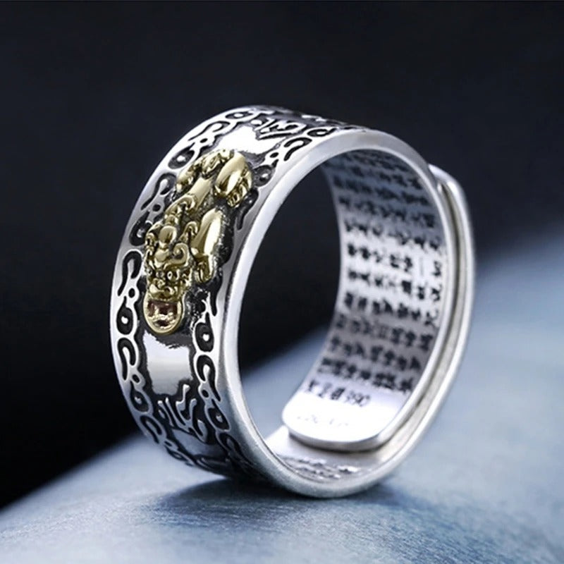 Anel Masculino Feng Shui Pixiu
