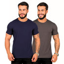 Kit 2 Camisetas Masculinas Básicas Premium - Algodão Egipcio