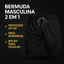 Kit 4 Bermudas Masculina 2 em 1 com Proteção UV+20 Sport Revolution | Dom Conrado