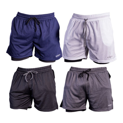 Kit 4 Bermudas Masculina 2 em 1 Sport Revolution