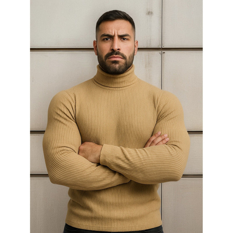 Blusa Cacharrel Masculina Gola Alta Canelada - Helsink | Dom Conrado