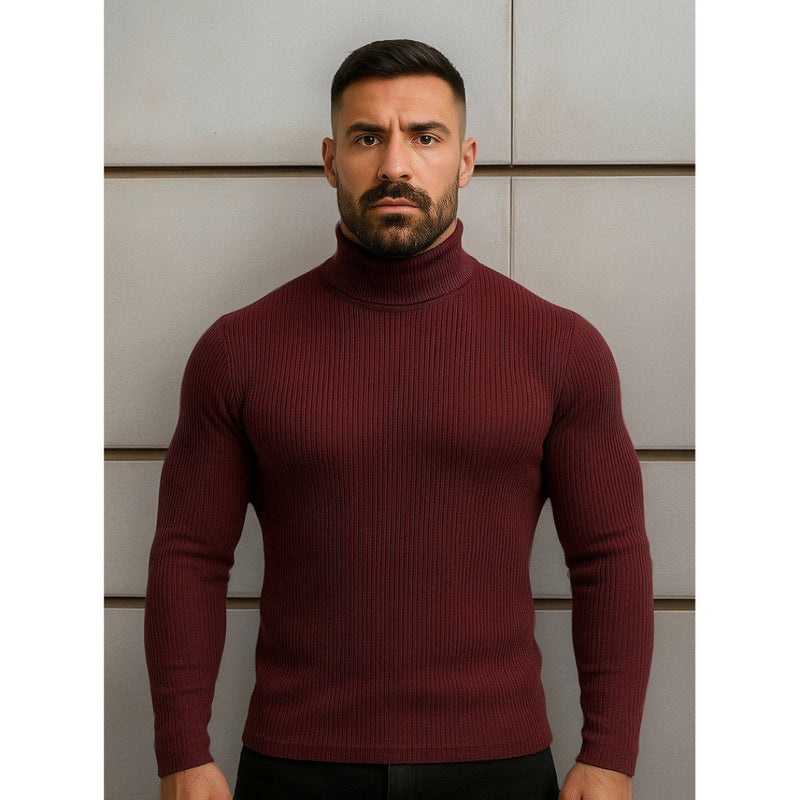 Blusa Cacharrel Masculina Gola Alta Canelada - Helsink | Dom Conrado