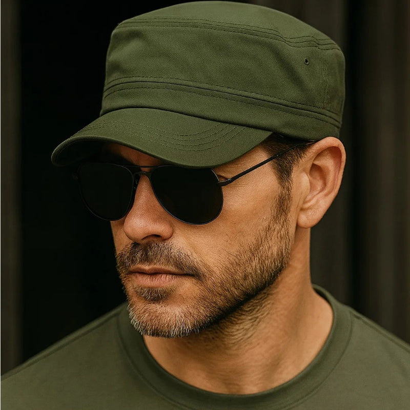Boina Estilo Militar Cap Lisa em Algodão – Sam | Dom Conrado