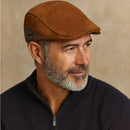 Boina Masculina de Couro e Camurça - Carmine | Dom Conrado