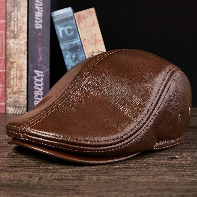 Boina Italiana Masculina de Couro Genuíno de Luxo - Prime | Dom Conrado
