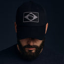 Bone Masculino Militar Bandeira do Brasil - FAB Dom Conrado-Preto