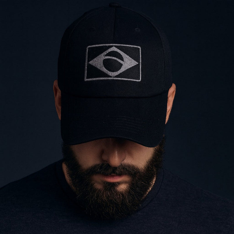 Bone Masculino Militar Bandeira do Brasil - FAB Dom Conrado-Preto