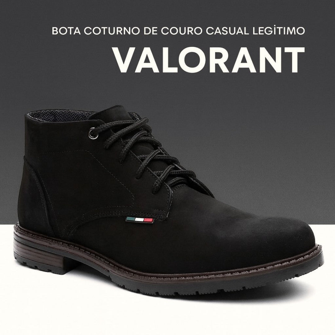 Bota Coturno De Couro Casual Legítimo - Valorant | Dom Conrado