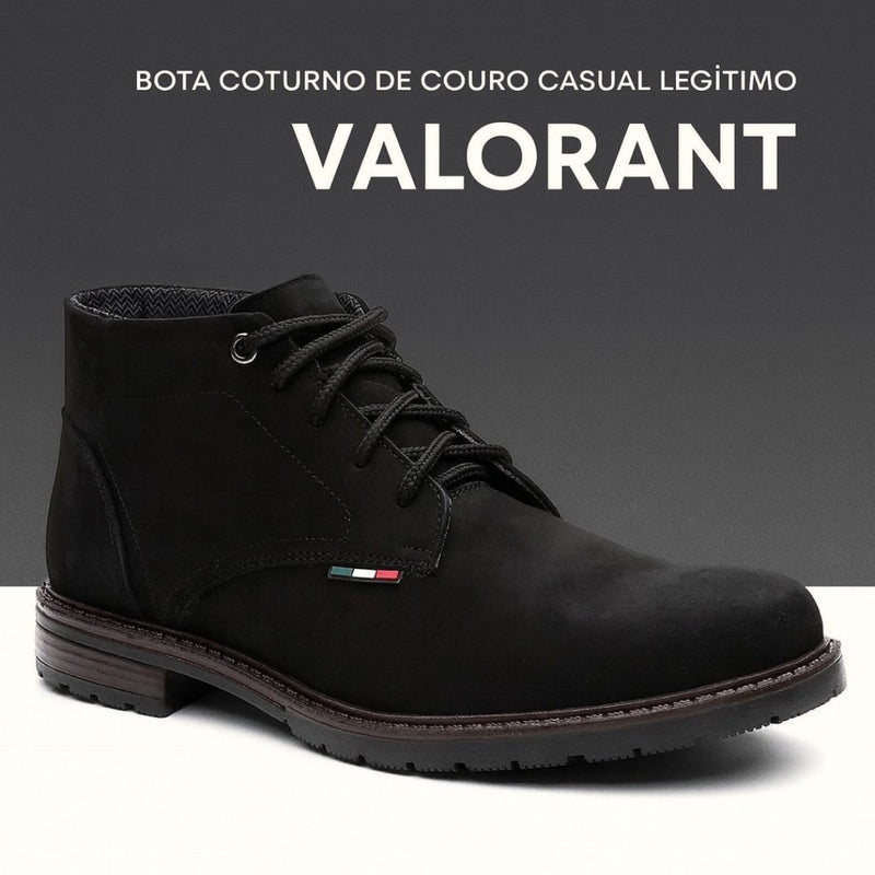Bota Coturno De Couro Casual Legítimo - Valorant | Dom Conrado