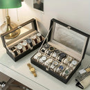 Caixa Porta Relógio Organizador de Luxo de Couro Ecológico - MrBox | Dom Conrado