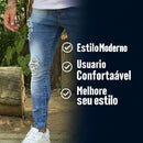 Calça Jeans Masculina Skinny Com Lycra Detalhe de Rasgo - Alluka | Dom Conrado