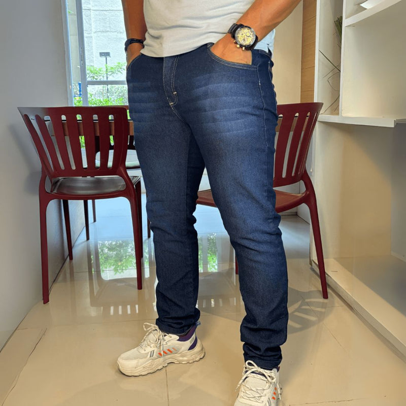 Calça Masculina Jeans Slim Azul com Lycra Elastano Premium - Shelder | Dom Conrado