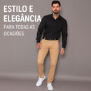 Calça de Alfaiataria Masculino Sarja Slim Esporte Fino com Bolsos – Eder | Dom Conrado