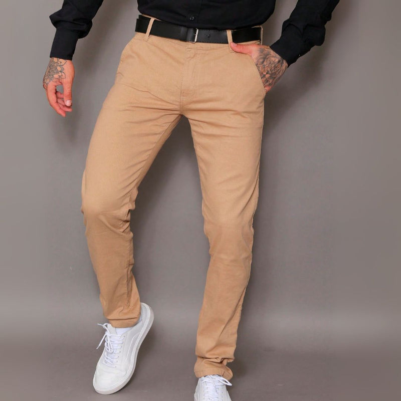 Calça de Alfaiataria Masculino Sarja Slim Esporte Fino com Bolsos – Eder | Dom Conrado