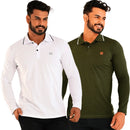 Camisa Comprida Polo Supremo - Minimalista & Sofisticada - Compre 1 Leve 2