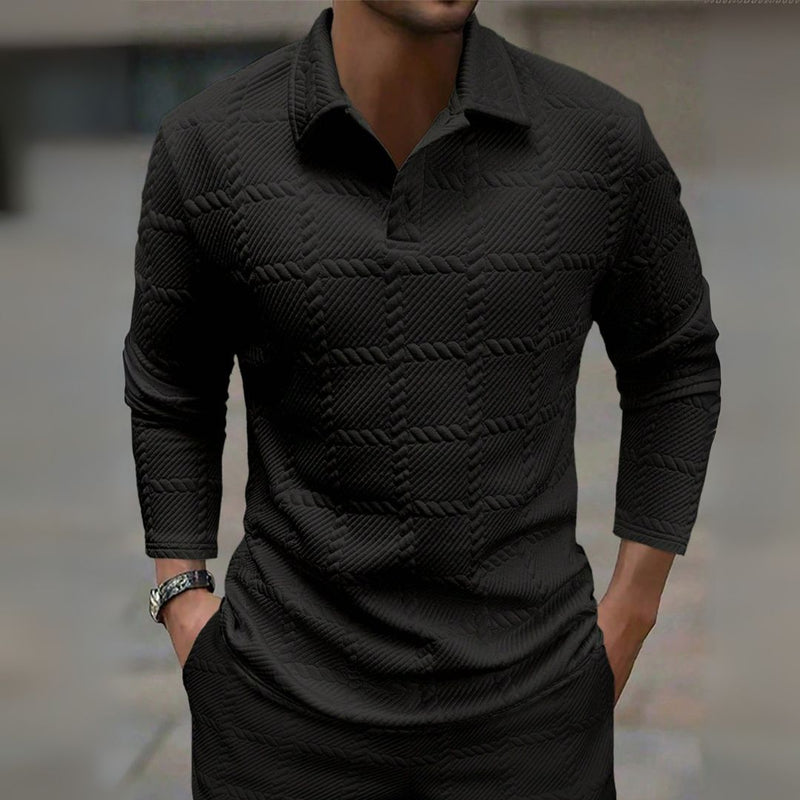 Camisa Polo de Luxo de Manga Longa - Gon