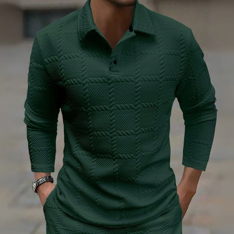 Camisa Polo de Luxo de Manga Longa - Gon