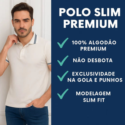 Camisa Polo Masculina Slim 100% Algodão Premium Confortável - Não Desbota | Dom Conrado