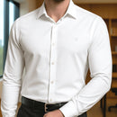 Camisa Social Masculina de Luxo Manga Longa Spandex - Morel | Dom Conrado