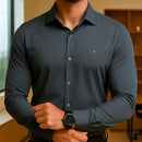 Camisa Social Masculina de Luxo Manga Longa Spandex - Morel | Dom Conrado