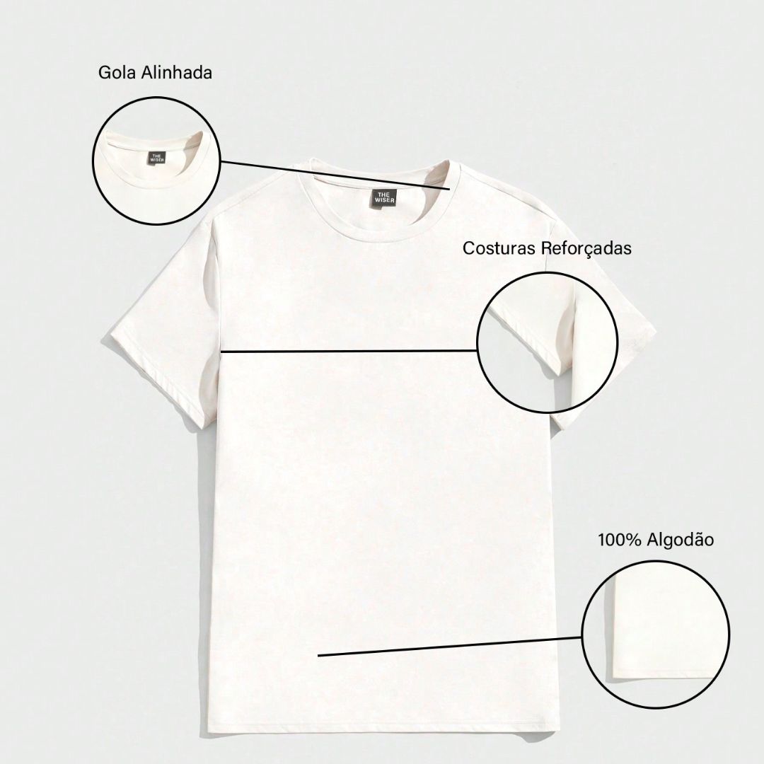 Camiseta Masculina Algodão Descontraída "Deus no Controle" | Dom Conrado