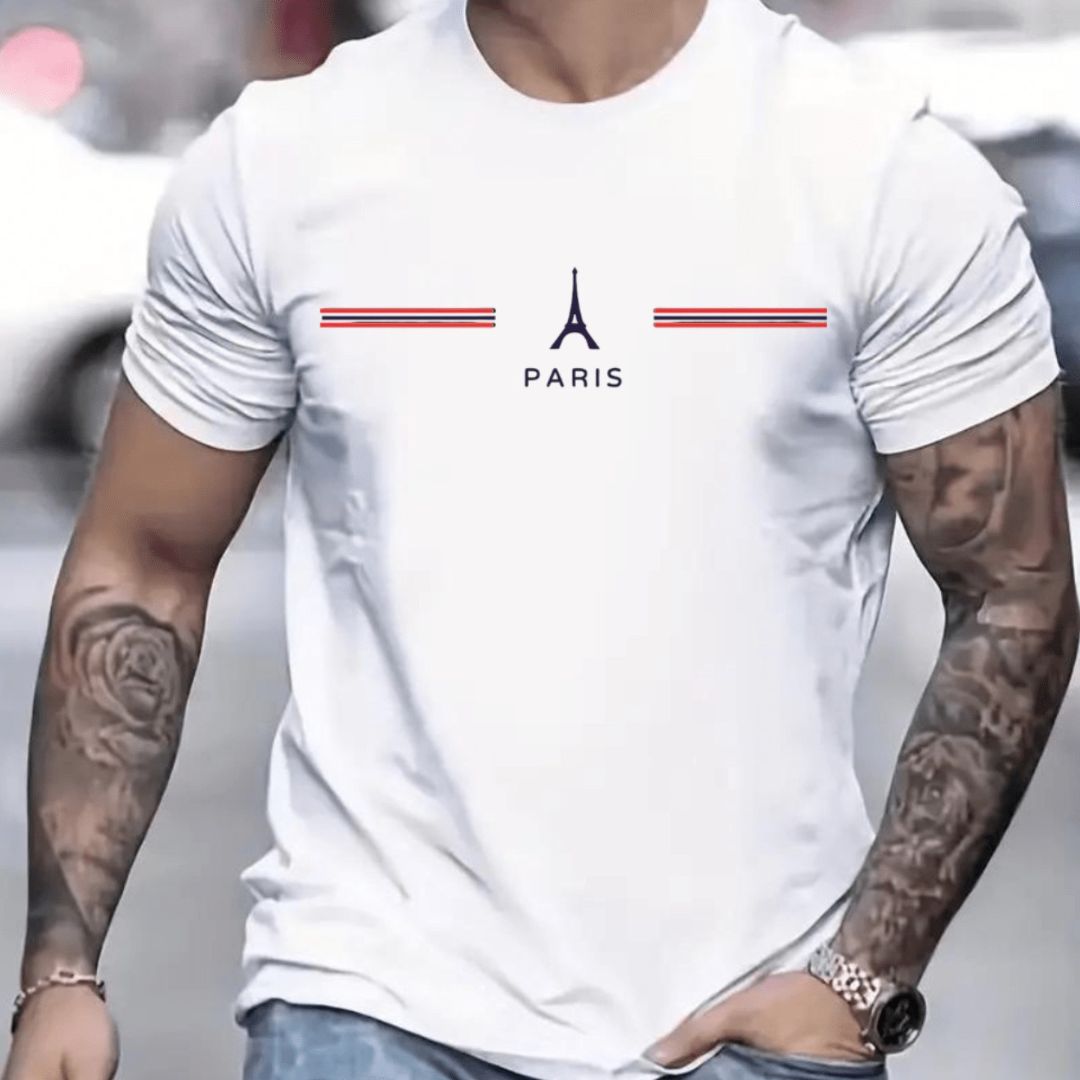 Camiseta Masculina Manga Curta Algodão Prime - Paris | Dom Conrado