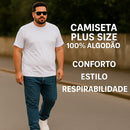 Camiseta Masculina Plus Size Lisa - Kit 3 Unidades - GreatMen | Dom Conrado