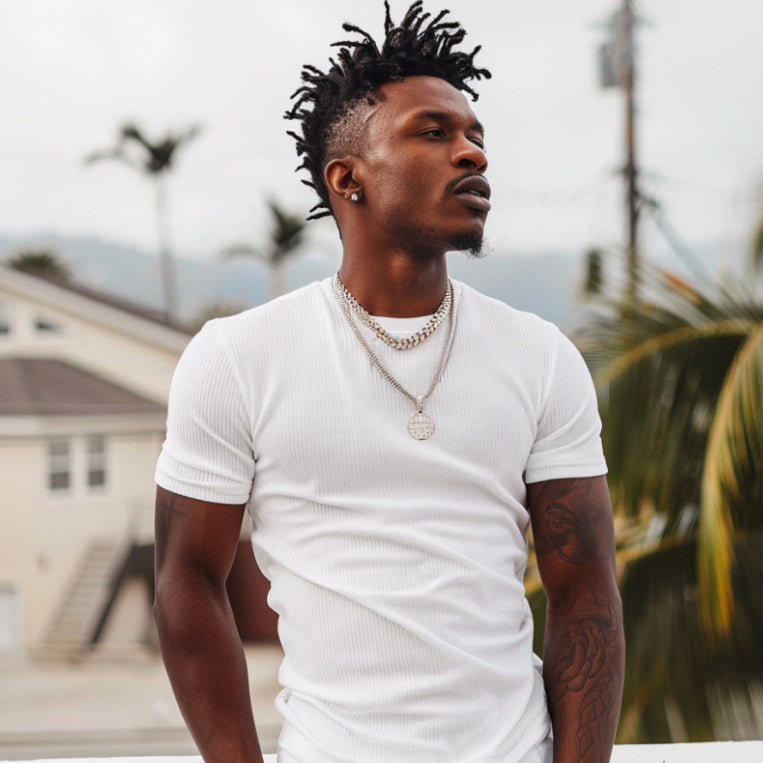 Camiseta Slim Masculina Canelada Americana Algodão Premium - Denver | Dom Conrado