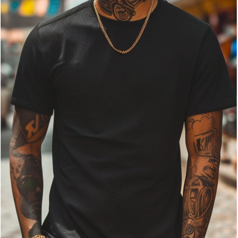Camiseta Slim Masculina Canelada Americana Algodão Premium - Denver | Dom Conrado