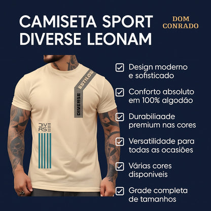 Camiseta T-Shirt Masculina Sport Diverse - Leonam | Dom Conrado