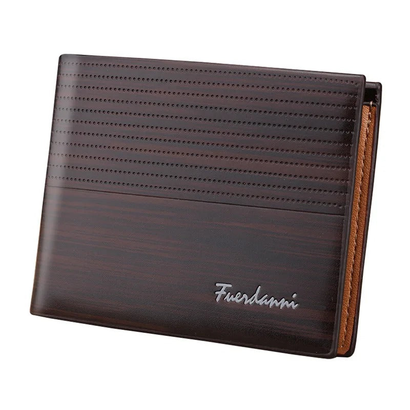 Carteira Masculina de Couro Genuíno Fuerdanni Classic – Estilo Vintage e Elegância Discreta | Dom Conrado