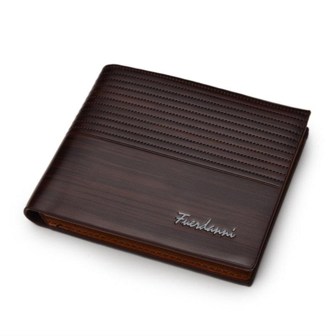 Carteira Masculina de Couro Genuíno Fuerdanni Classic – Estilo Vintage e Elegância Discreta | Dom Conrado