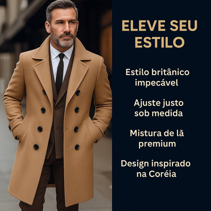 Casaco Sobretudo Masculino Marrom de Luxo - Cavil | Dom Conrado